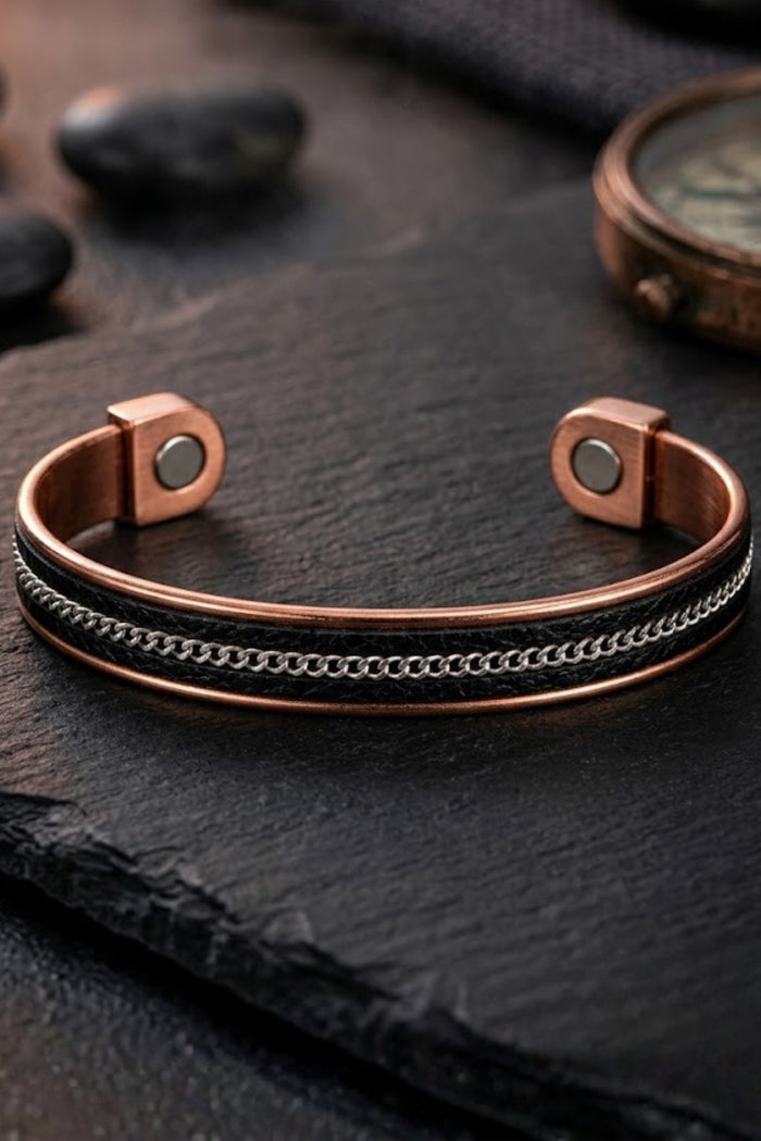 Gün boyu kullanılabilen bakır bileklik
