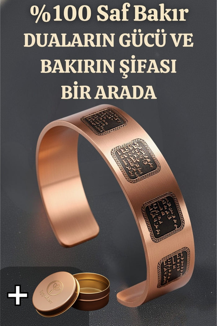 Gün boyu kullanılabilen bakır bileklik