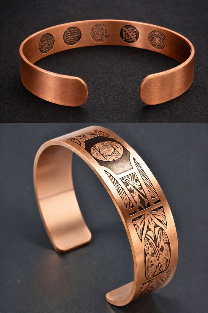 Gün boyu kullanılabilen bakır bileklik