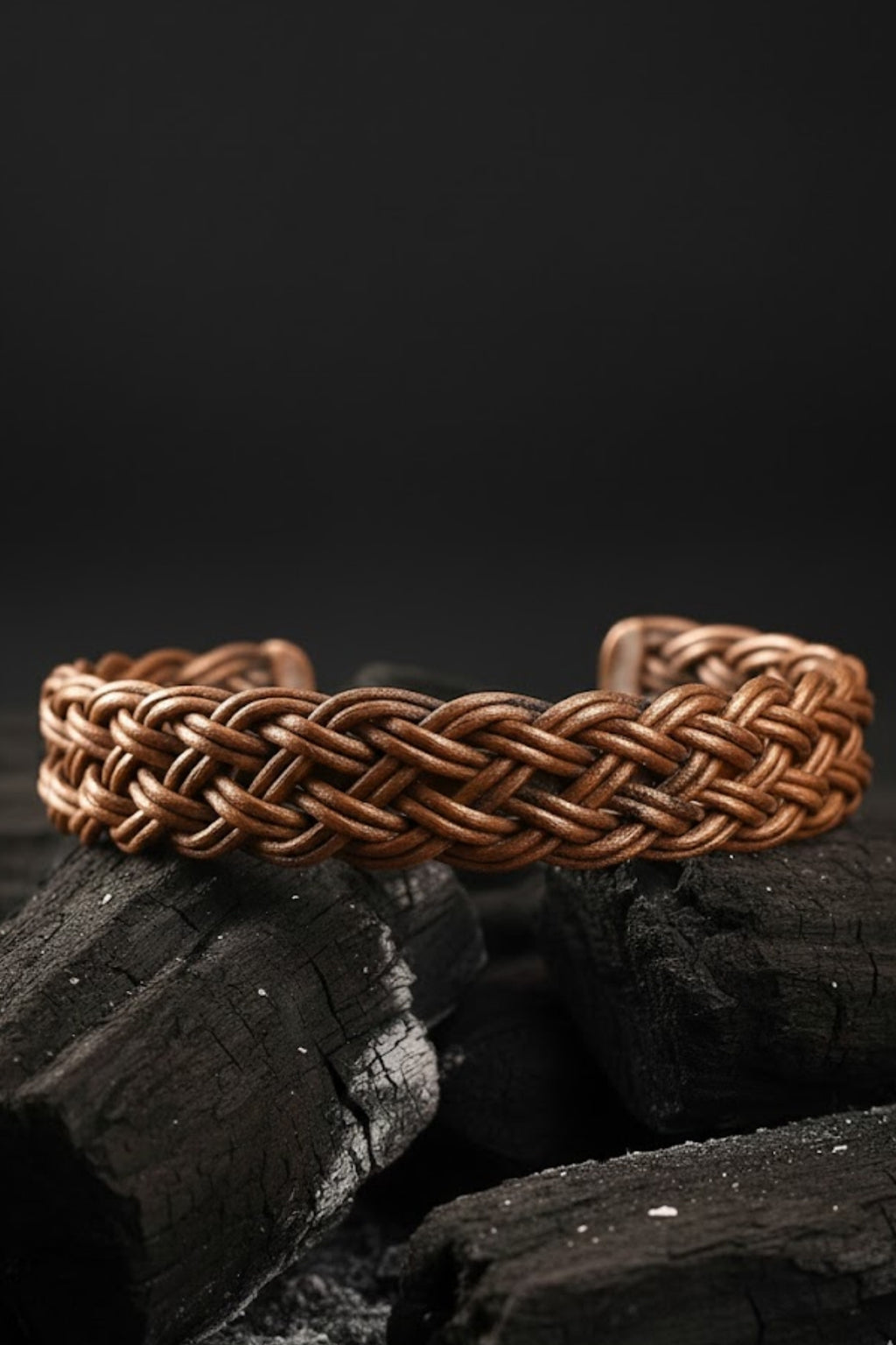 Kadın Bakır Bileklik Örgü Model Otantik Vintage %100 Has Bakır Bileklik