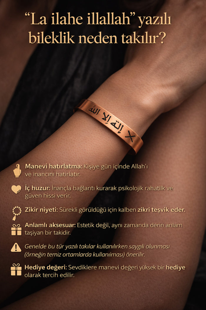Bakır bilekliğin sıcak dokusu