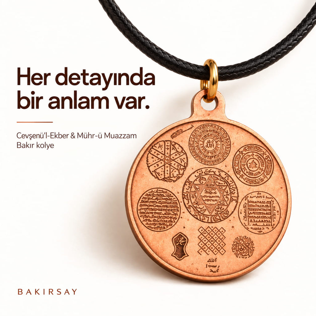 Cevşenü'l-Ekber & Mühr-ü Muazzam Bakır Kolye