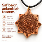Özel Tasarım Saf Bakır Kolye Ayatel Kürsi Süleyman Mührü İnşirah Nazar Felak Nas Karınca Duası
