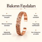 El Yapımı Dövme Bakır Erkek Kadın Bileklik