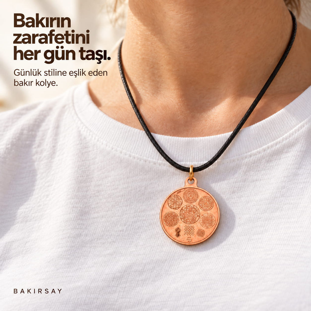 Cevşenü'l-Ekber & Mühr-ü Muazzam Bakır Kolye