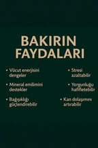 Göktürkçe Türk Yazılı Bakır Bileklik Otantik El İşçiliği Ayarlanabilir Unisex Tasarım